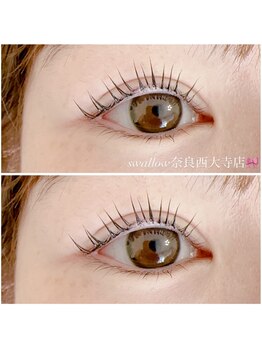 スワロ 奈良西大寺店(Swallow)の写真/《何度でも同価格》ナチュラル～パッチリ、お好みに合わせて次世代まつ毛カ-ル¥2750★!27分のスピ-ド施術