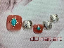 ディーディーネイルアート(dD nail art)/フットsimpleアートコース¥5,500