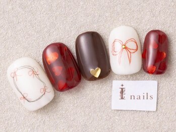 アイネイルズ 三宮店(I nails)/バレンタイン細りぼん