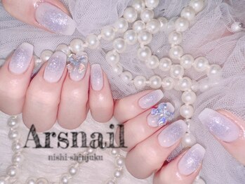 アルスネイル(Ars nail)/ブルーフラッシュチークネイル