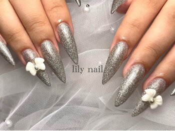 リリーネイル(lily nail)/10本長さ出しラメワンカラー