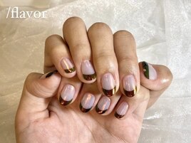 ミラーフレンチネイル♪