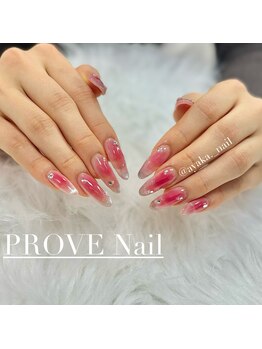 プルーヴ(PROVE)/キラキラ濃いめチークネイル