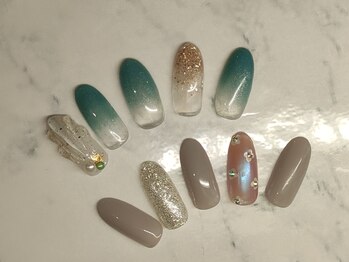 アルフィーネ(alfine)/8.9月キャンペーンネイル