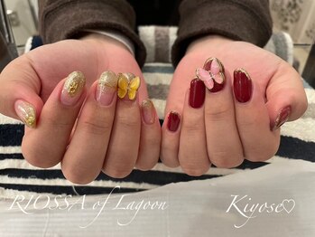 リオッサ オブ ラグーン(RIOSSA of Lagoon)/ワンホンネイル×蝶ネイル