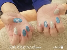 キラキラフラッシュネイル