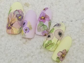 ネイリックス アヴェニール(NAILX avenir)/秋色水彩フラワー