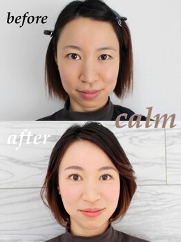 カーム(calm)/【ビフォーアフター】フルメイク