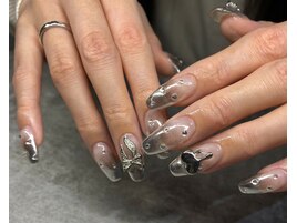 シルバー×ミラーグラデ