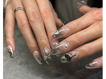 シルバー×ミラーグラデ