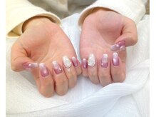 ルチア ネイルアンドアイラッシュ 元今泉店(Lucia)/ピンク×バラ ネイル♪