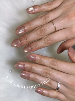 ネイルサロン ユメチカの写真/【自慢のうるちゅる質感】シンプルだからこそ、ケアとフォルムに妥協なし!他とは一味違う極上の艶美爪へ◎