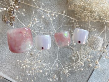 ブレスネイル(brace Nail)/ピンク×マーブル