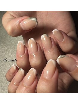 エムズネイル サベージ(M's nails Savage)/王道白フレンチ☆
