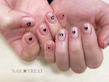 ネイルトリート 茨木駅前店(NAIL TREAT)/キュートでキラキラ！ハートホロ