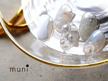 ムニネイル 心斎橋(muni NAIL)/ニュアンス×パールデザイン