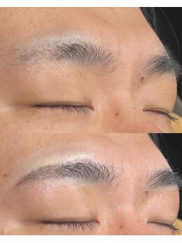 メンズジョイ マツエ(mens's joy MATSUE)/眉パーマ+眉ワックス脱毛