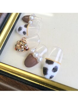 ネイルサロン パピヨン(Nail Salon Papillon)/アニマル×キラキラネイル