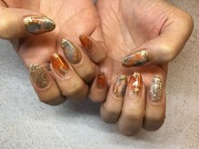 ラウト デコレーションアンドネイルサロン(Lauto Decoration&Nail Salon)/オレンジニュアンスネイル