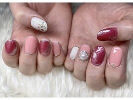 マグネットネイル×レッド