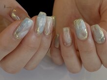 アイネイルズ 吉祥寺店(I nails)/ミラーインク淡色ニュアンス