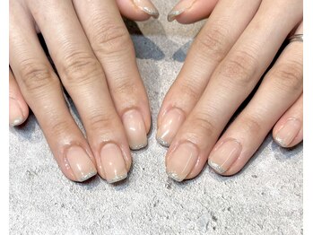 ルヒアネイル イオン戸畑ショッピングセンター店(Ruhia Nail)/ラメフレンチネイル