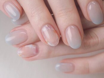 ネイルズ バイ ユイ 外苑前(Nails by Yui)/ふんわりニュアンスマーブル
