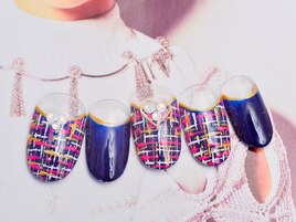 ツィード柄ネイル