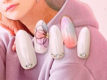 ネイルサロンフォーユー(for u)/シフォンフラワー♪￥６９８０