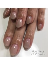 ネイルスペース モア ナープス/ジェルネイル　ベージュグラデ