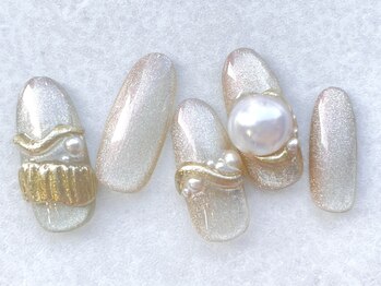 マグネット冬ネイル