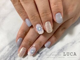 R-138 ぷっくりフラワーネイル