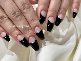 ブラック♪フレンチネイル