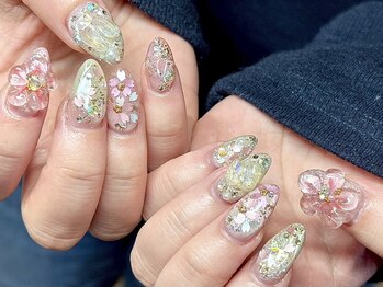 ヌル ネイル 堀江(NURU NAIL HORIE)/春!桜ニュアンスネイル☆