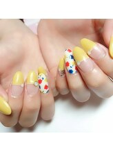 心の郷/レトロフラワーネイル