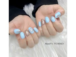 春/パステルブルー/ラメ/