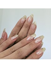 ガーベラ バイ ハノンネイル(Gerbera by hanonnail)/マグネット×ミラーフレンチ