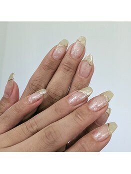 ガーベラ バイ ハノンネイル(Gerbera by hanonnail)/マグネット×ミラーフレンチ