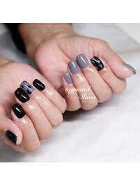 お持ち込みモノトーンネイル