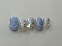 ネイルメゾン 天神店(NAIL MAISON)/春キラキラリボンハート¥12500