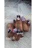 nail R☆初回他店OFF無料☆人気No.5パーツ&ストーン付け放題☆¥11000→¥10800