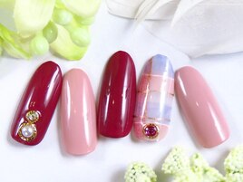 大柄チェックネイル♪