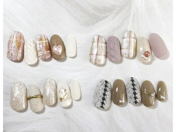 ハッピービューティー(Happy Beauty)の写真/ニットもツイードも♪シーズンネイル【¥7500~】繊細アートに定評◎持ち込みもご相談ください!