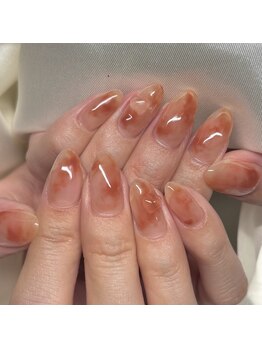 リノネイル(Lino Nail)/もやもやネイル/マーブル