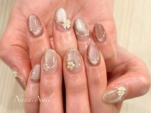 ナナネイル(Nana.Nail)/上品なパールフラワーマグネット
