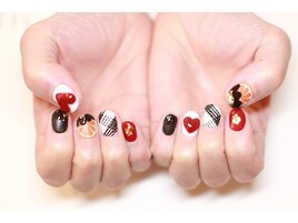 バレンタインチョコレートネイル