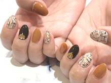 アリュール アンド エテルノ 小山店(Allure & ETERNO)/ツイードネイル☆ブラウン系