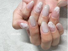 ルークネイル 恵比寿店(LUKE NAIL)/ニュアンスフラワーネイル　春夏