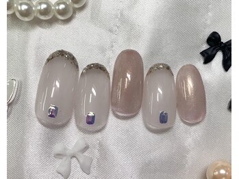 プティリボン 武蔵小金井店(PetitRibbon)/ラメフレンチユニコーン