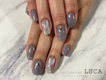 ネイルアトリエルカ(nail atelier LUCA)/R-137 大人上品大理石ネイル